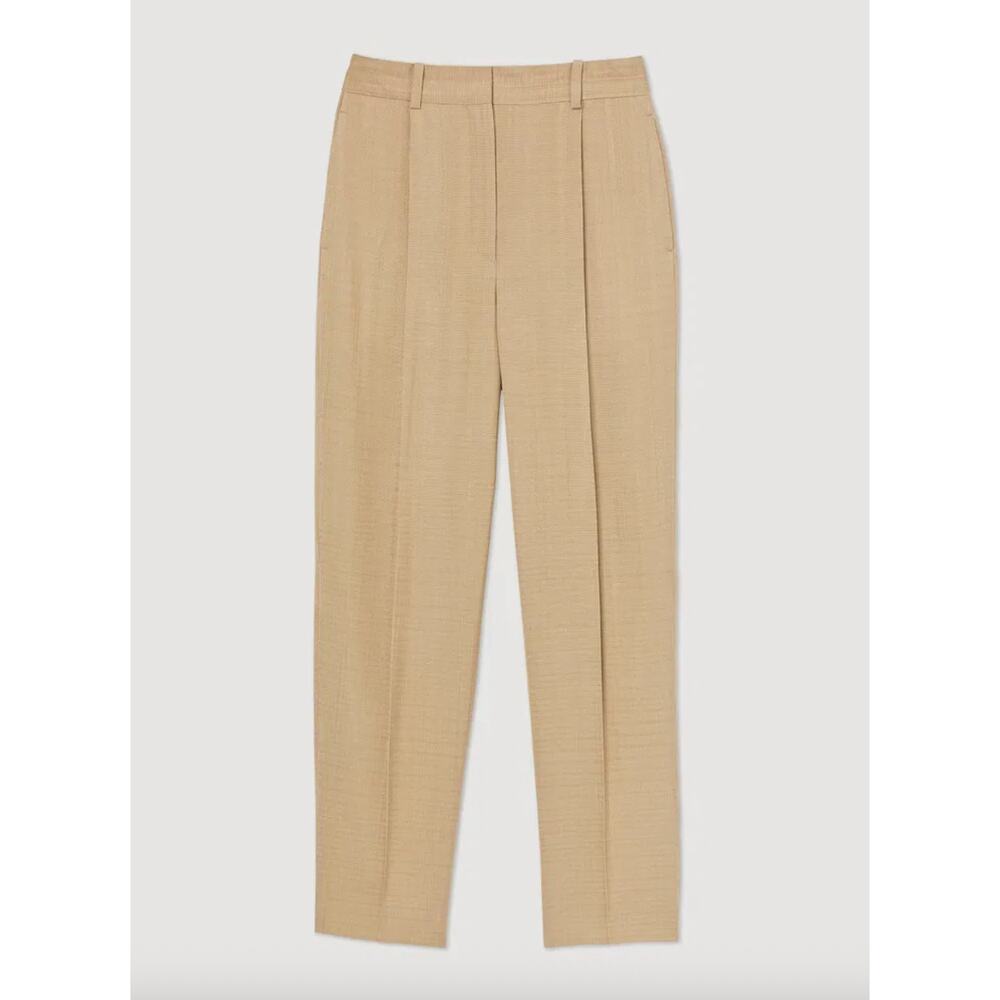 Sandro Paris Wide-Leg Trousers Beige Size FR 42 US 10 - SFPPA01118